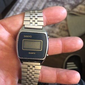 Silver Digital Quartz Watch